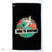 Born To Explore Golf Towel thumb 0