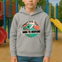 Born To Explore Kids Hoodie thumb 2