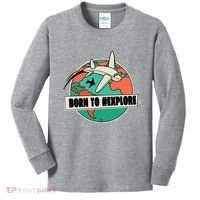 Born To Explore Kids Long Sleeve Shirt thumb 0