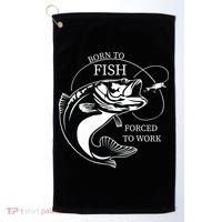 Born To Fish Golf Towel thumb 0