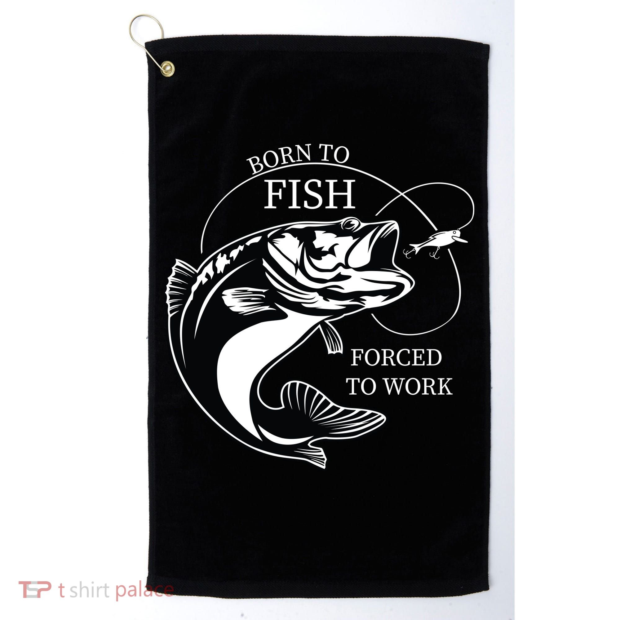 Born To Fish Golf Towel