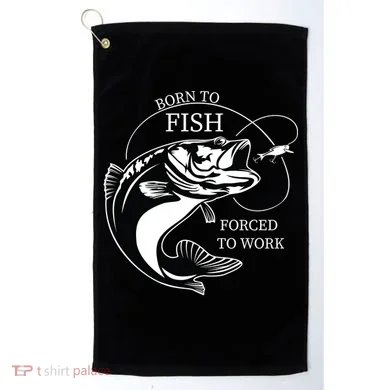 Born To Fish Golf Towel