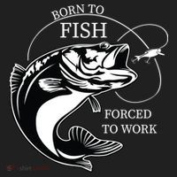 Born To Fish Golf Towel thumb 3