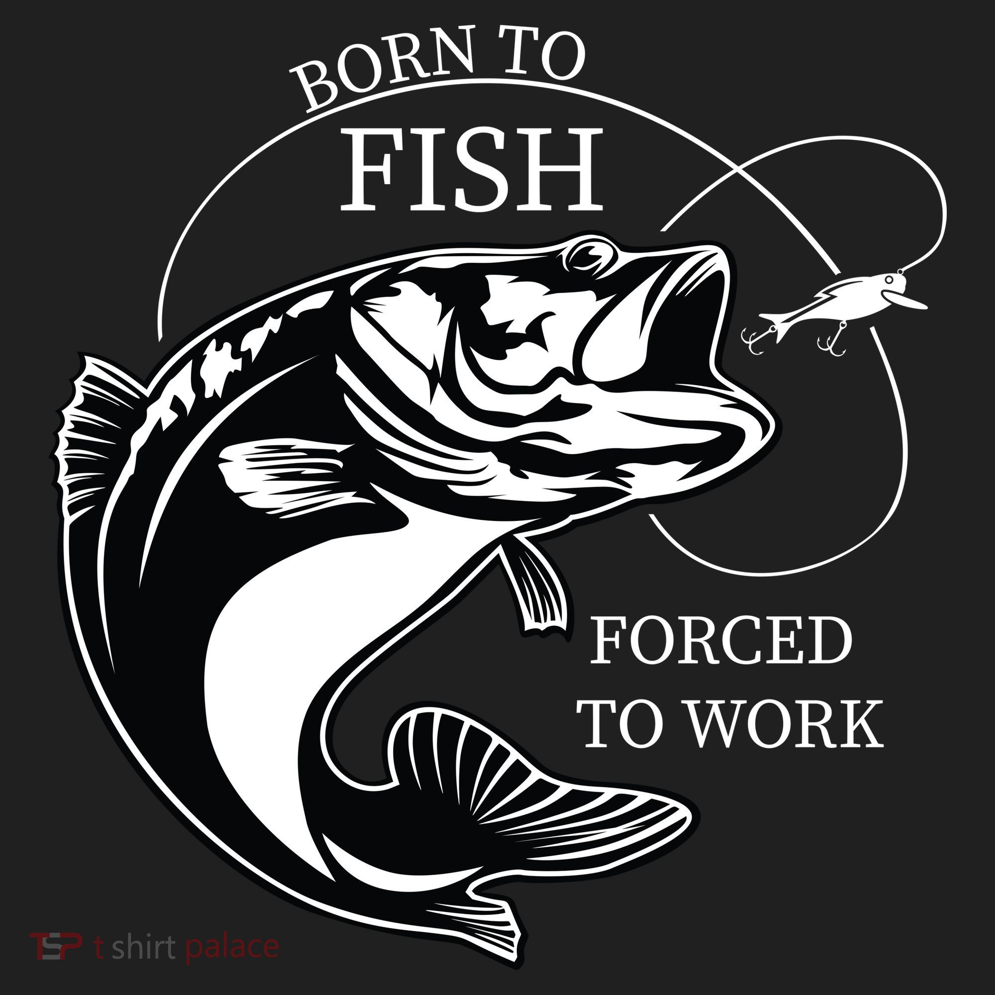 Born To Fish Golf Towel