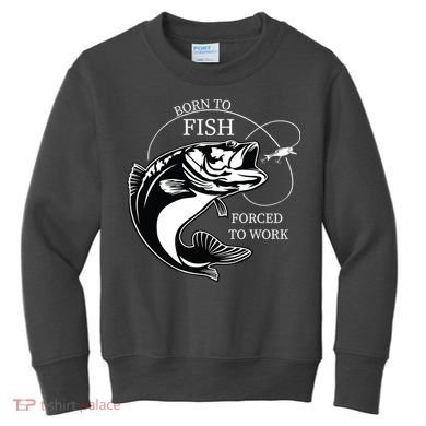 Born To Fish Kids Sweatshirt