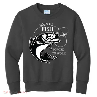 Born To Fish Kids Sweatshirt