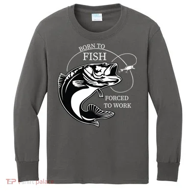 Born To Fish Kids Long Sleeve Shirt