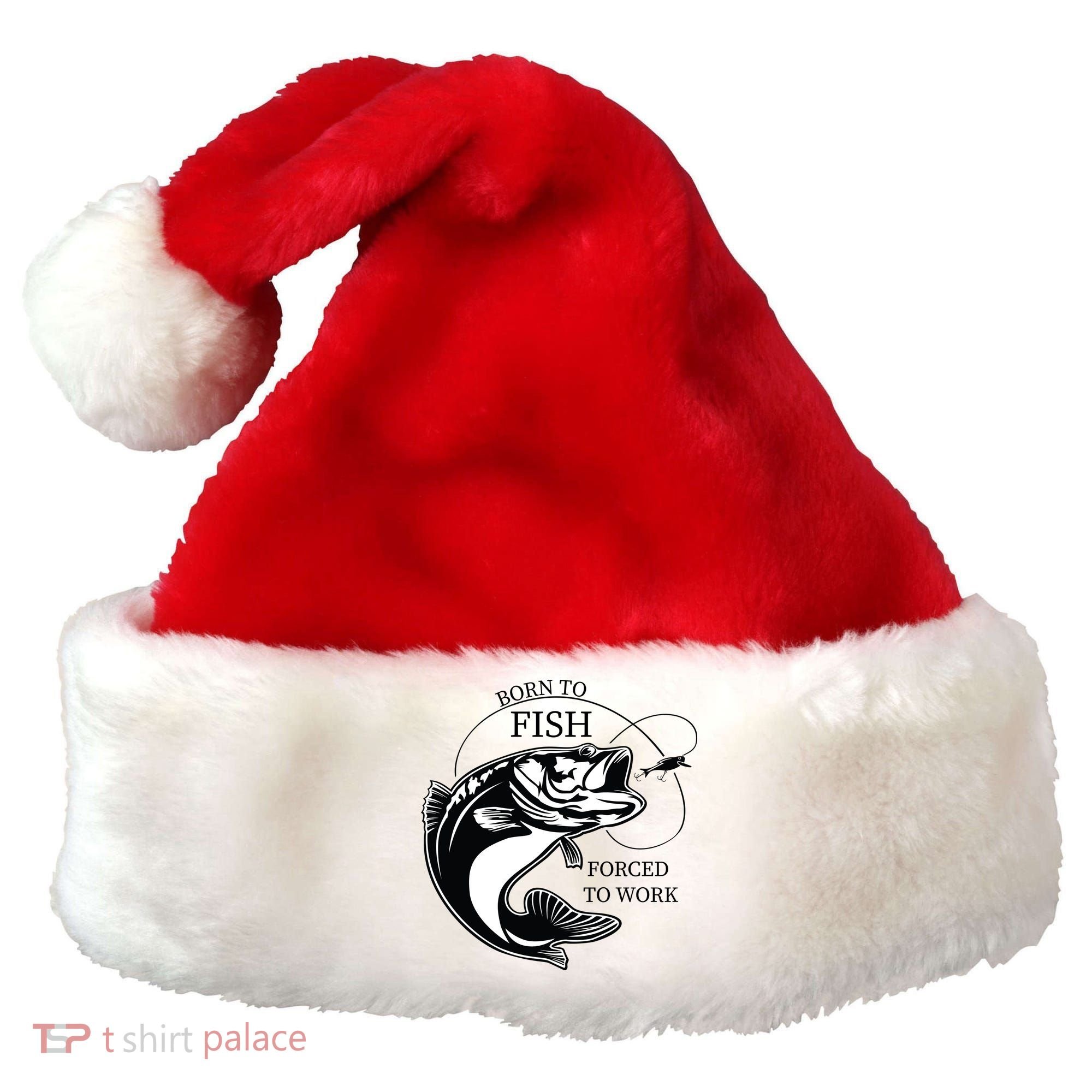 Born To Fish Santa Hat