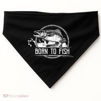 Born To Fish Forced To Work USA-Made Doggie Bandana thumb 0