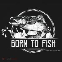 Born To Fish Forced To Work Apron thumb 3