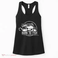 Born To Fish Forced To Work Women's Tank Top thumb 0