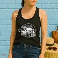 Born To Fish Forced To Work Women's Tank Top thumb 2