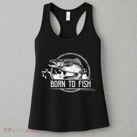Born To Fish Forced To Work Women's Tank Top thumb 3