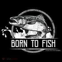 Born To Fish Forced To Work Toddler Hoodie thumb 2