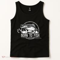 Born To Fish Forced To Work Tank Top thumb 2
