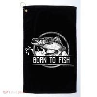Born To Fish Forced To Work Golf Towel thumb 0