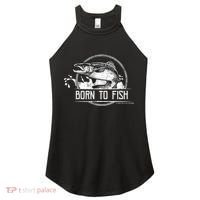 Born To Fish Forced To Work Women's Perfect Tri Rocker Tank thumb 0