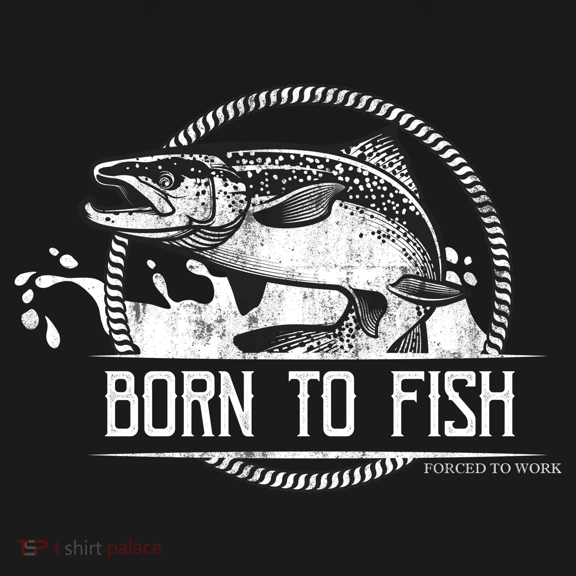 Born To Fish Forced To Work Women's Perfect Tri Rocker Tank