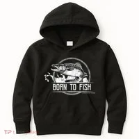 Born To Fish Forced To Work Kids Hoodie thumb 0