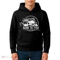 Born To Fish Forced To Work Kids Hoodie thumb 4