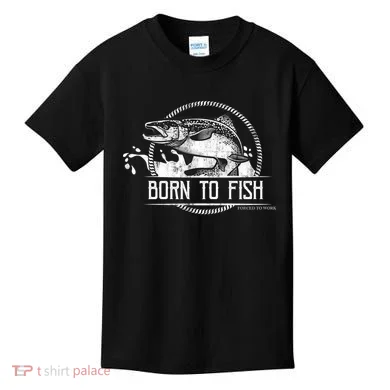 Born To Fish Forced To Work Kids T-Shirt