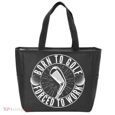 Born To Golf Force To Work Tote Bag