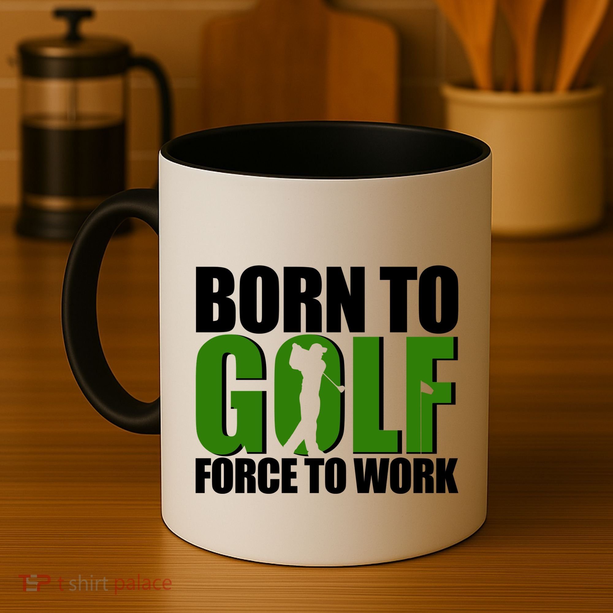 Born To Golf Force To Work Golfing Fan Coffee Mug