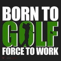 Born To Golf Force To Work Golfing Fan Beanie thumb 2