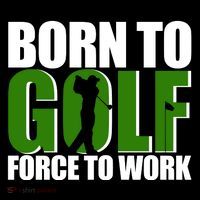 Born To Golf Force To Work Golfing Fan Women's Hoodie thumb 2