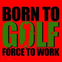 Born To Golf Force To Work Golfing Fan Santa Hat thumb 1