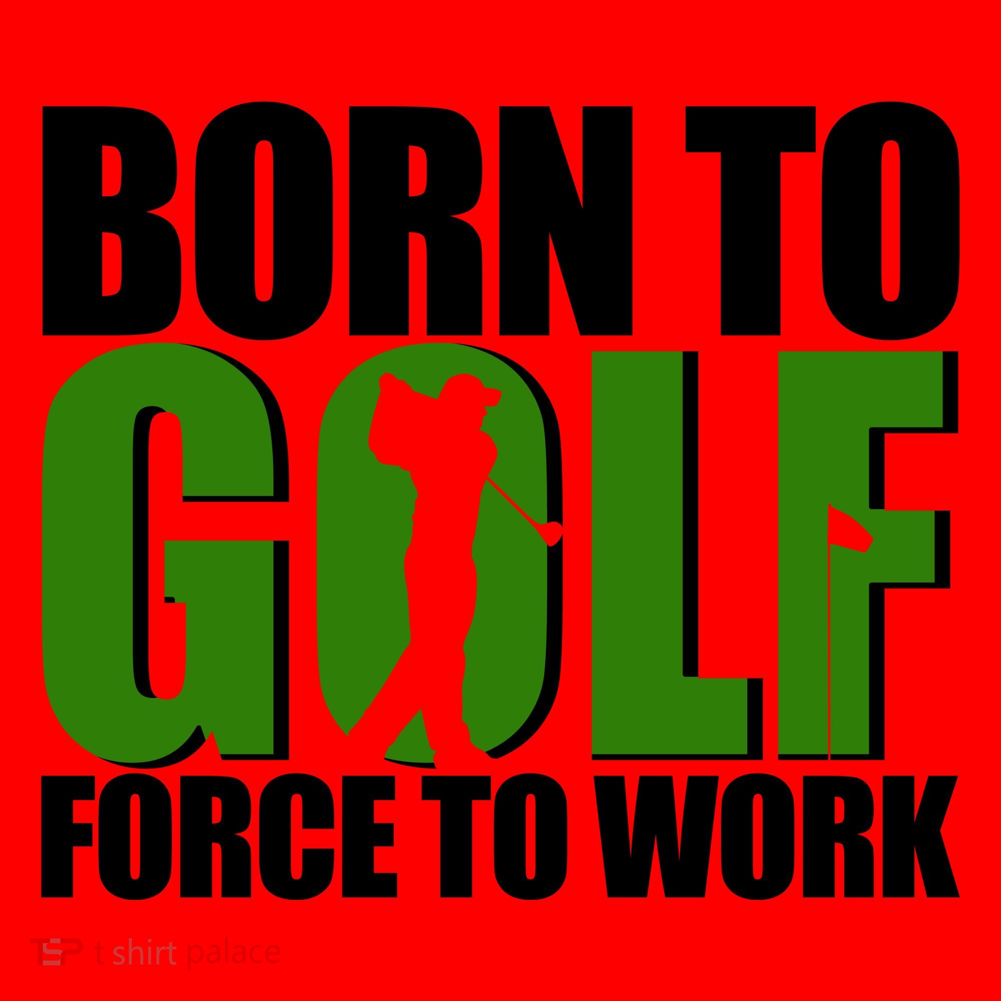 Born To Golf Force To Work Golfing Fan Santa Hat