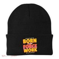 Born To Sleep Force To Work Beanie thumb 0