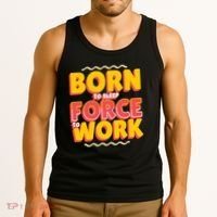 Born To Sleep Force To Work Tank Top thumb 3