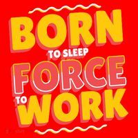 Born To Sleep Force To Work Santa Hat thumb 1