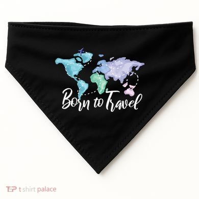 Born To Travel USA-Made Doggie Bandana