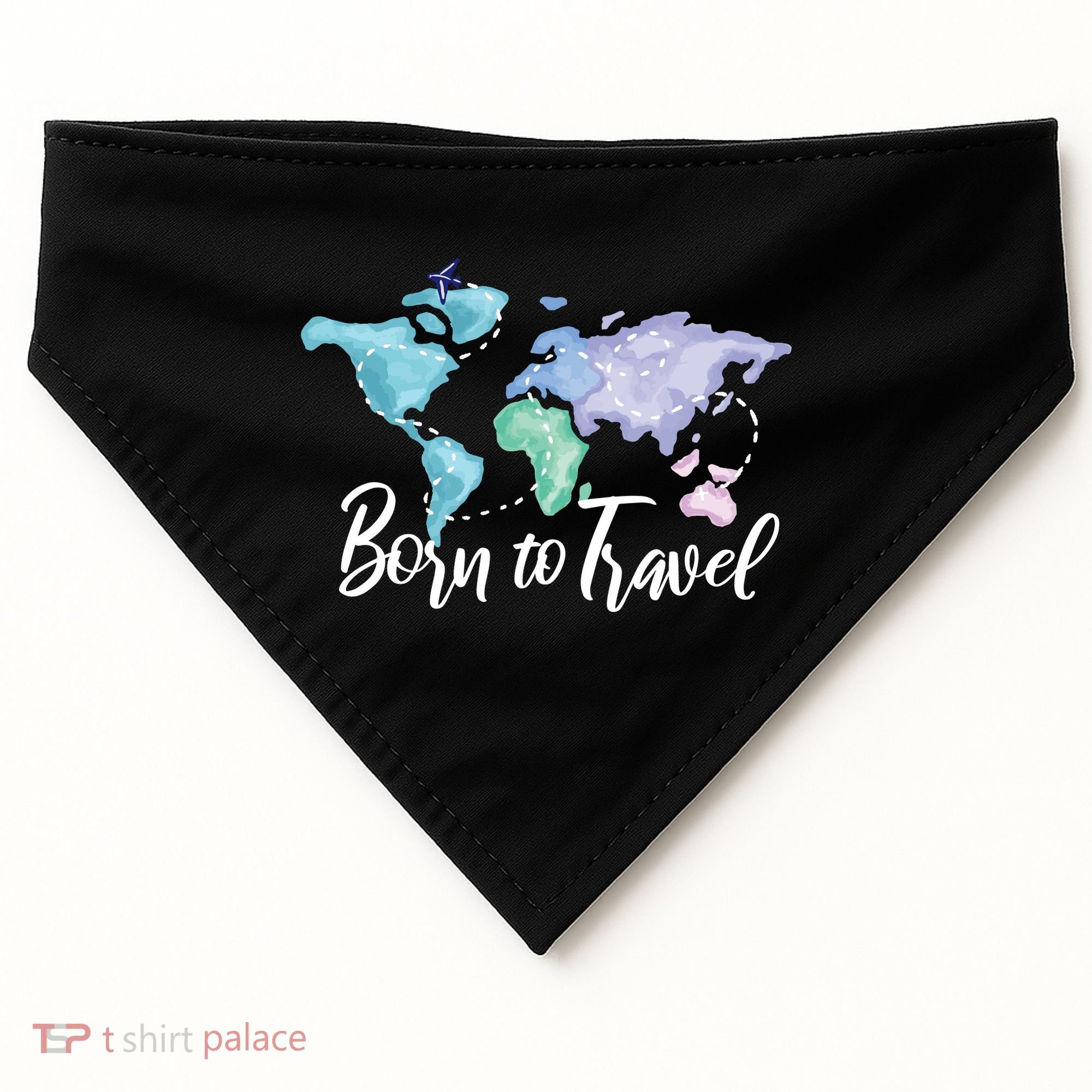 Born To Travel USA-Made Doggie Bandana
