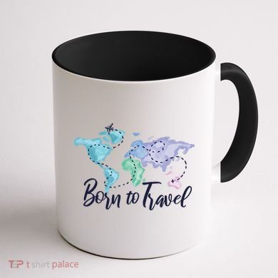 Born To Travel Coffee Mug back