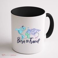 Born To Travel Coffee Mug thumb 1