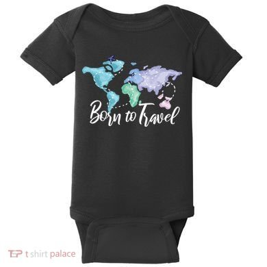 Born To Travel Baby Bodysuit