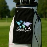 Born To Travel Golf Towel thumb 2