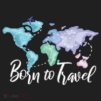Born To Travel Golf Towel thumb 3