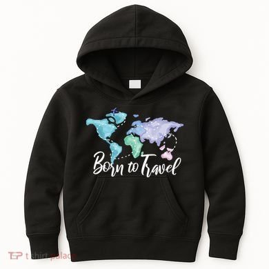 Born To Travel Kids Hoodie
