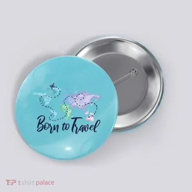 Born To Travel Button