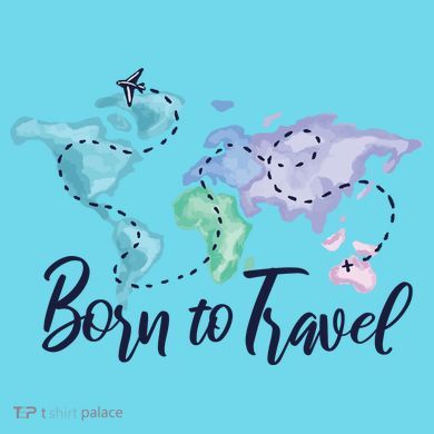 Born To Travel Button