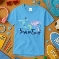 Born To Travel Kids T-Shirt thumb 3