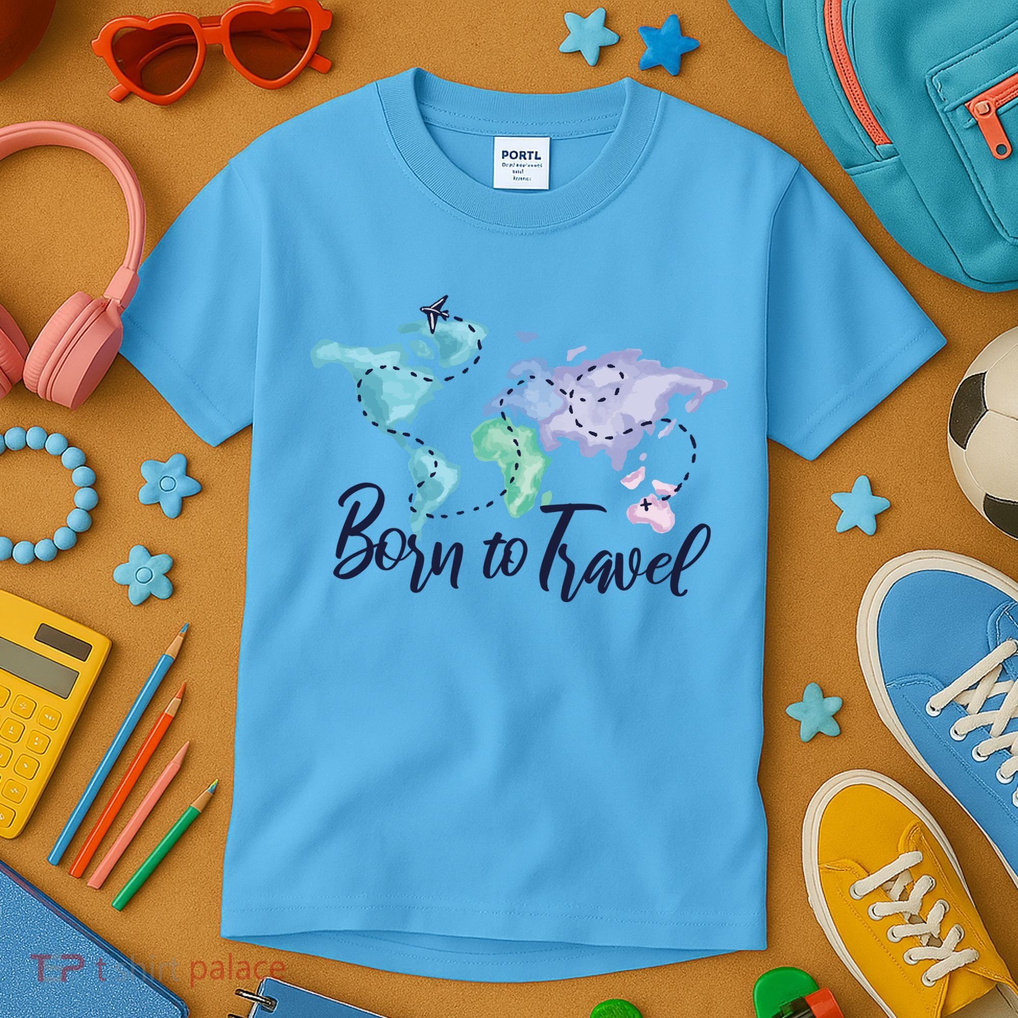 Born To Travel Kids T-Shirt