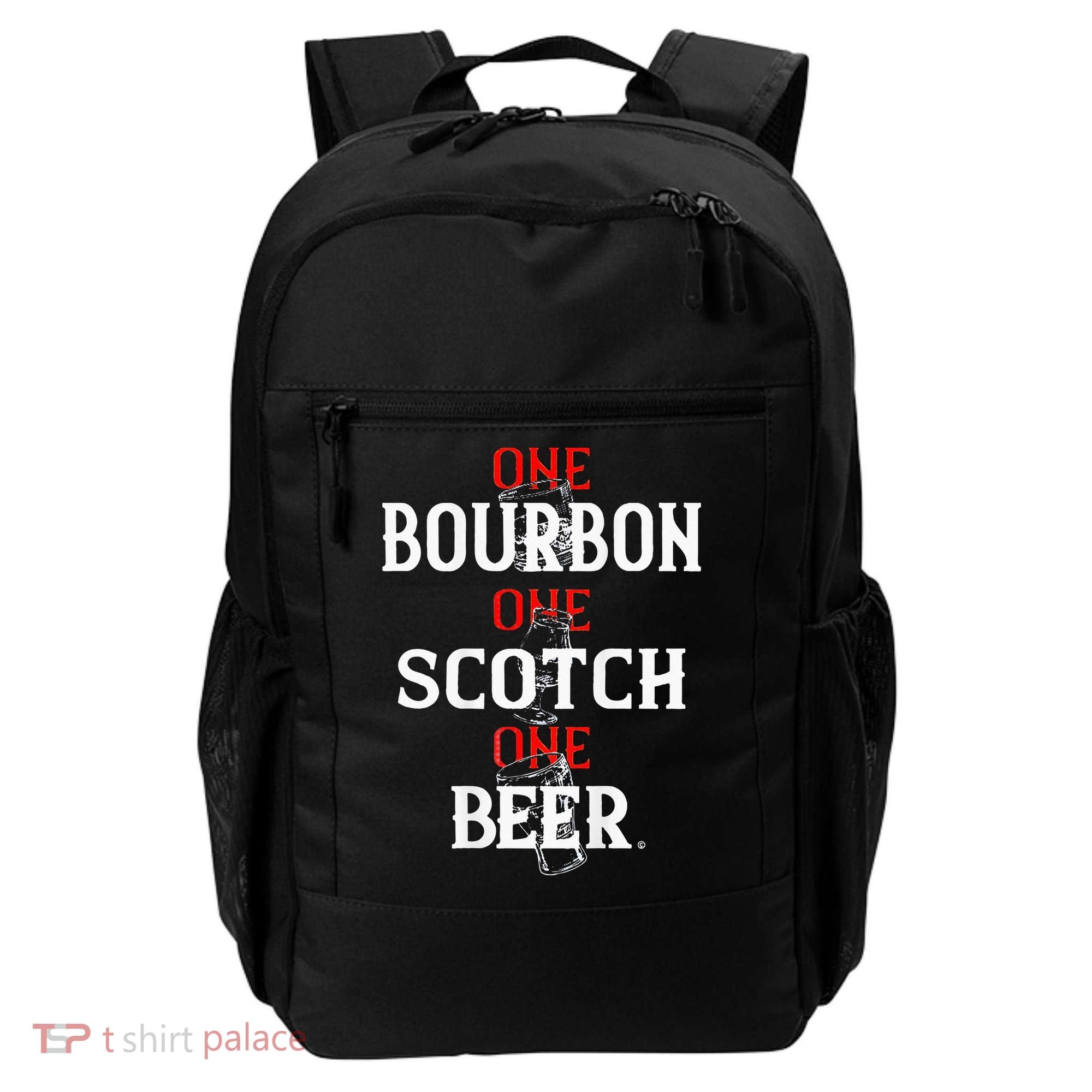 Bourbon One Scotch One Beer Backpack