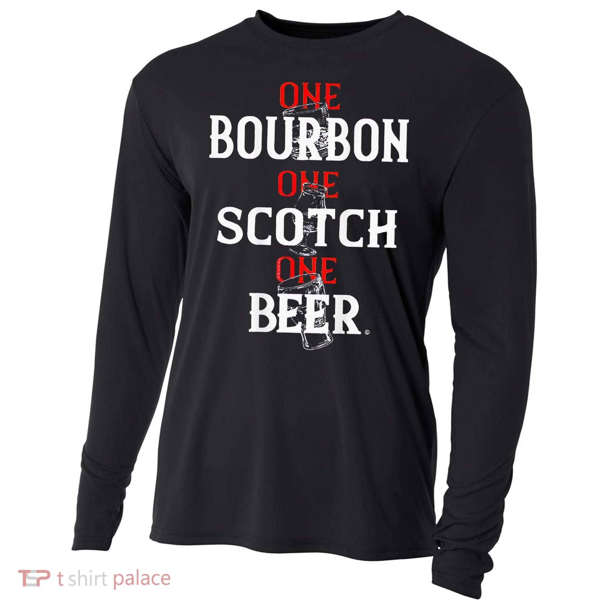Bourbon One Scotch One Beer Cooling Performance Long Sleeve Crew