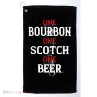 Bourbon One Scotch One Beer Golf Towel thumb 0
