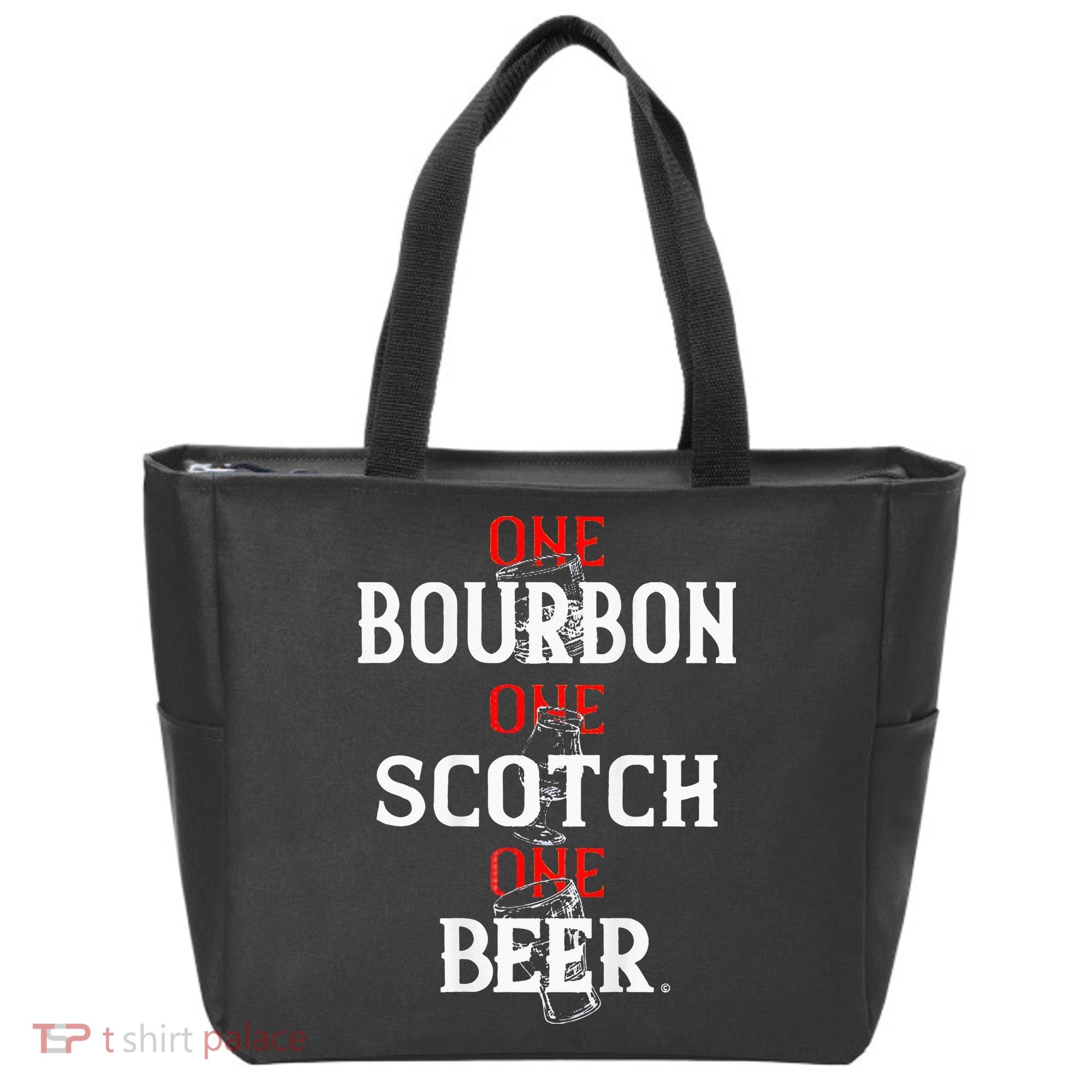 Bourbon One Scotch One Beer Tote Bag